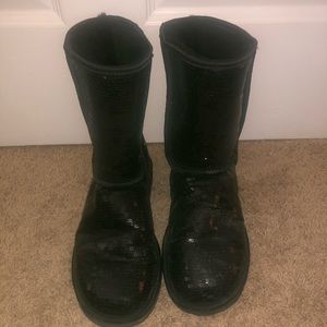 Black Sequin Ugg size 8
